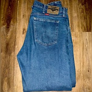 Men’s Vintage Wrangler Straight Leg Thick Denim Jeans